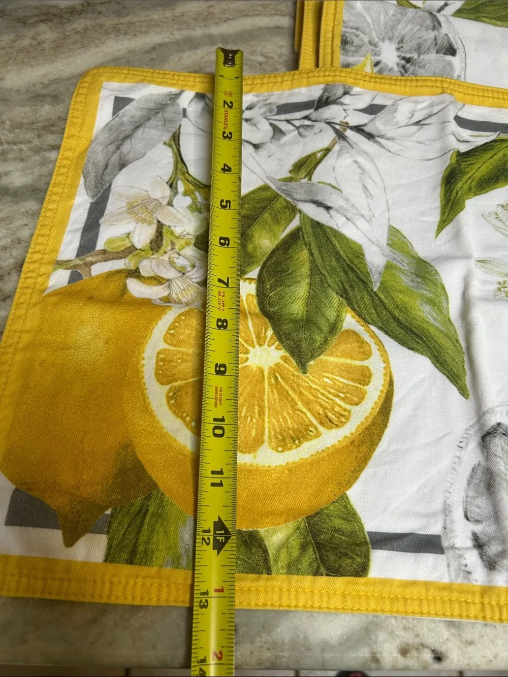 Williams Sonoma Meyer Lemon placemats Set 4 Cotton Limoncello Lemon Tree SICILY